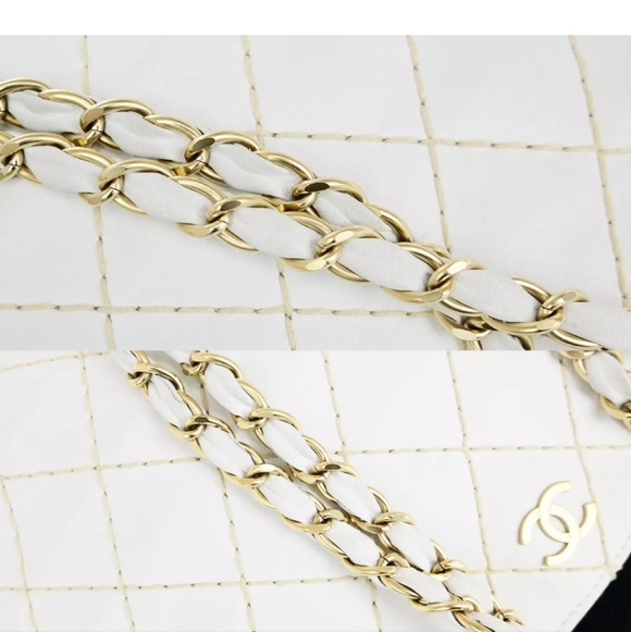 CHANEL 🔥Rare🔥 Wild Stitch Lambskin Quilted Chain Shoulder Bag! - Picture 8 of 16